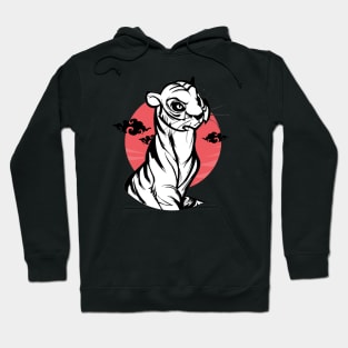 Tiger Illustration in Japanese style Hoodie